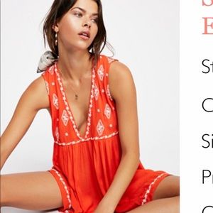 Free People Diamond Embroidered Top